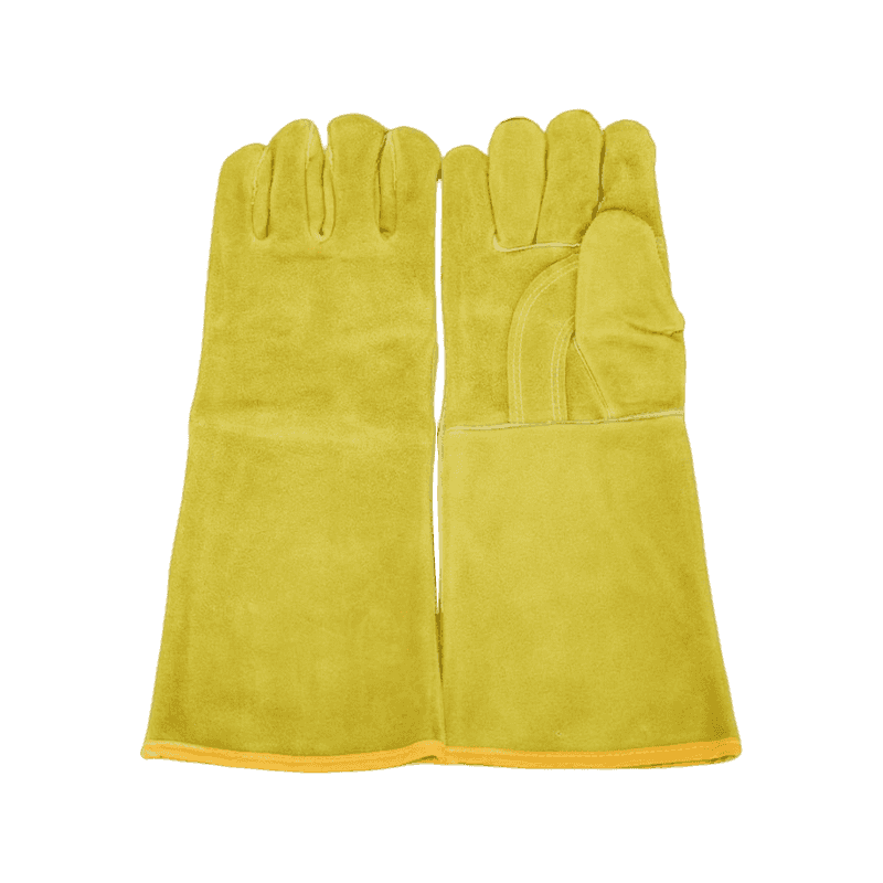 Tehén osztott bőr hegesztő kesztyű Tehén osztott bőr hegesztő kesztyű